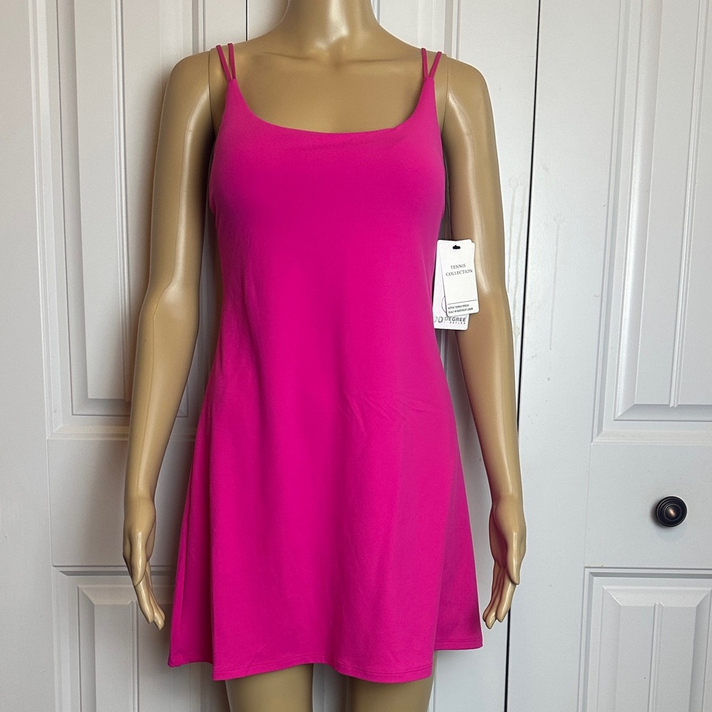90 Degree By Reflex Hot Pink Active Topspin Tennis Dress. Small. NWT.